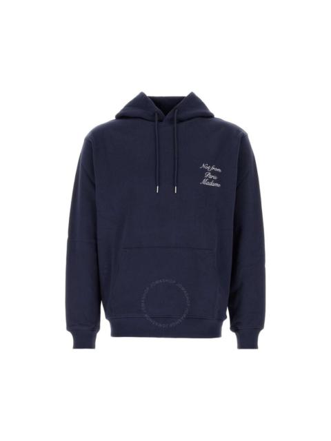 Drôle de Monsieur Drole De Monsieur Men's Navy Calligraphie Slogan Hoodie