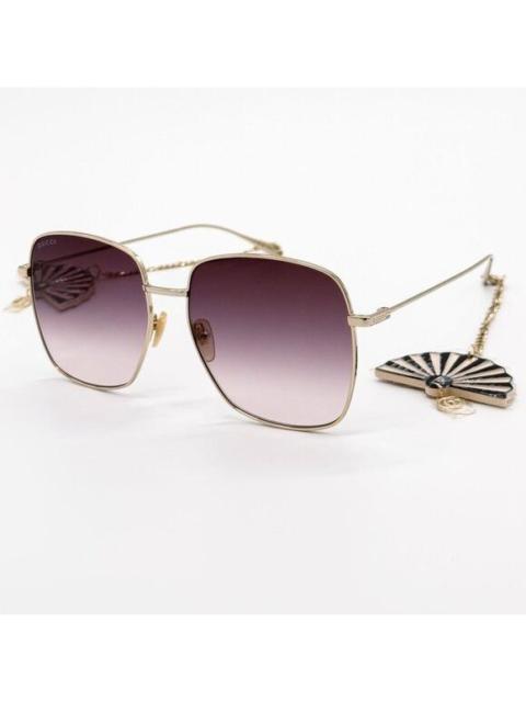 GUCCI NEW GUCCI SUNGLASSES GG1031S 010 GOLD/BROWN WOMEN EYEWEAR