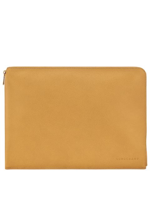 Longchamp Le Foulonné Laptop case Nutmeg - Leather
