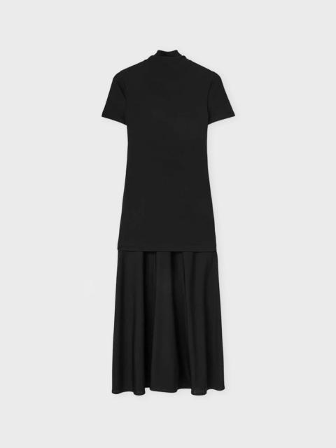 Jil Sander Dress Fluid Viscose High-Neck  Black
