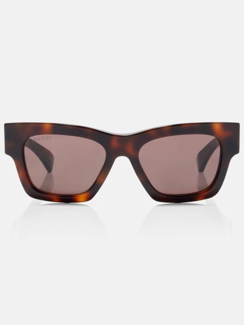 GUCCI Lettering square sunglasses