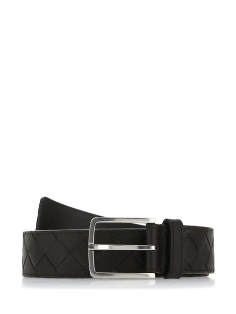Bottega Veneta Bottega Veneta Men Dark Brown Leather Belt