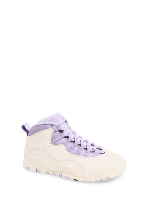 Jordan Air Jordan 10 Retro Basketball Sneaker in Chalk/Hydrangeas/Wild Grape at Nordstrom
