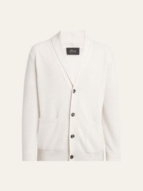 Brioni Men's Cashmere and Wool Ribbed Cardigan