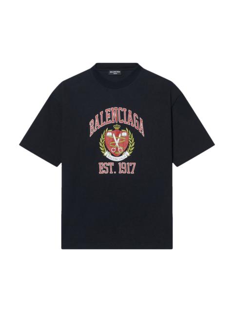 BALENCIAGA Balenciaga Oversized T-Shirt 'Marine Blue/Red'