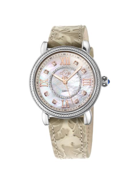 Other Designers GV2 by Gevril Marsala Diamond Mother of Pearl Dial Ladies Watch 9860