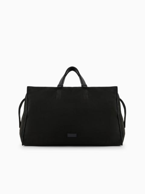 GIORGIO ARMANI SUEDE DUFFEL BAG