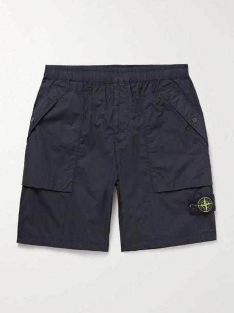 Straight-Leg Garment-Dyed Stretch-Cotton Tela Cargo Shorts