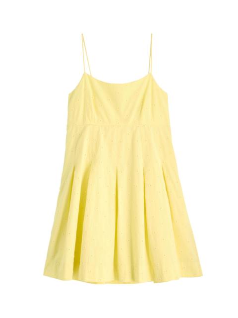 DAMSON MADDER. Damson Madder Iris Embroidered Cotton Mini Dress