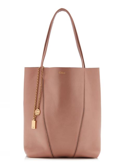 Chloé Spin Leather Tote Bag neutral