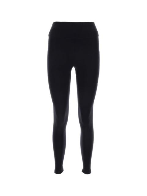 Black stretch nylon leggings