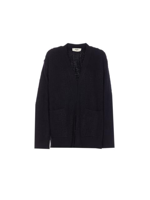 FENDI Fendi Women Ff Cashmere And Wool Cardigan