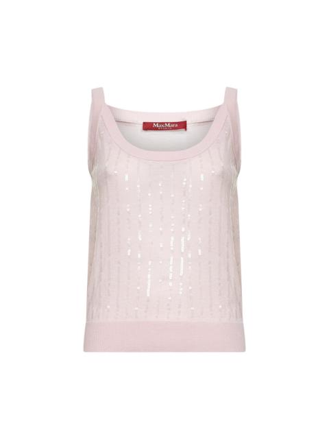 Max Mara Studio Max Mara Studio Women Pink Knit Mstcosetta Top With Sequins