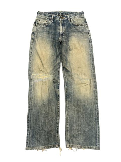 Other Designers Vintage - THRASHED EDWIN 505 SALVAGE DISTRESSED DENIM PANT