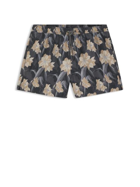 BOSS LOGO-DETAIL SWIM SHORTS WITH FLORAL PRINT