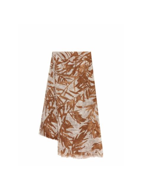 Brunello Cucinelli Brunello Cucinelli Women'S Brown Linen Blend Scarf