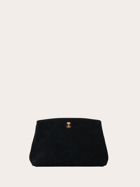 Liffner PUSHLOCK POUCH BLACK SUEDE