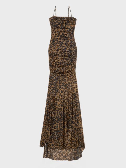 Blumarine LONG DRESS IN ANIMALIER PRINT JERSEY