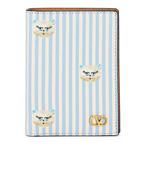 Valentino Stripe Cat Wallet