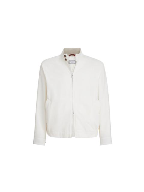 Brunello Cucinelli Brunello Cucinelli Gabardine outerwear jacket in Off-White at Nordstrom