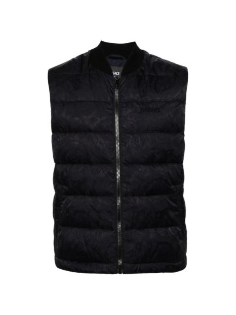 Barocco-jacquard quilted gilet