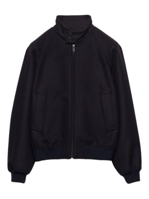 Prada raglan-sleeve ribbed jacket