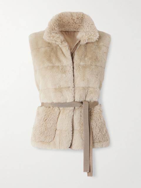 Moncler Joui Belted Plush Down Gilet