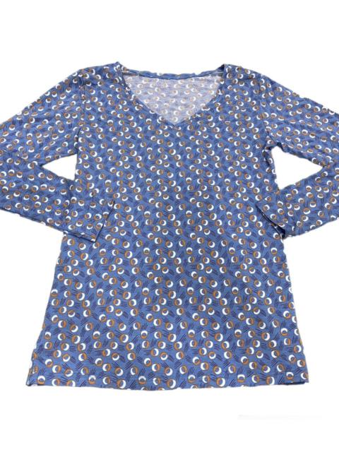 Other Designers Uniqlo - V Neck Moon Print Mesh Top