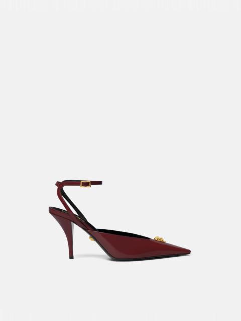 VERSACE La Medusa Leather Slingback Pumps 85 mm