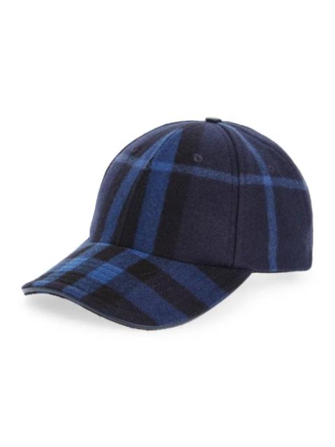 Burberry Burberry Wool Check Baseball Cap - Ink Blue Black - XS