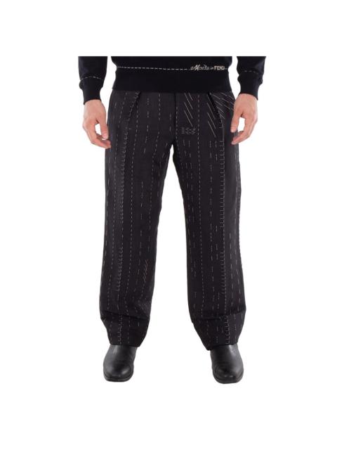 FENDI Fendi Straight-Leg Pleated Pants