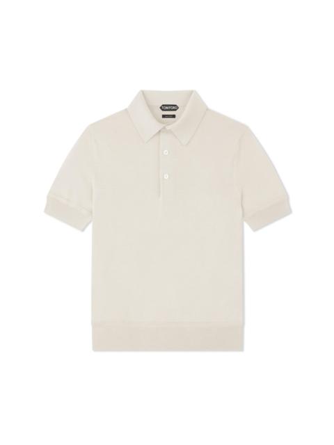 TOM FORD FINE GAUGE CASHMERE SILK POLO