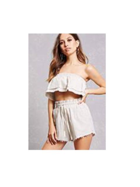 Other Designers etophe studios - Linen Style Short + Ruffle Bandeau Matching Set