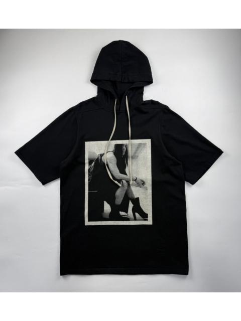 Rick Owens Rick Owens Graphic Print Short Sleeve Oversized Hoodie