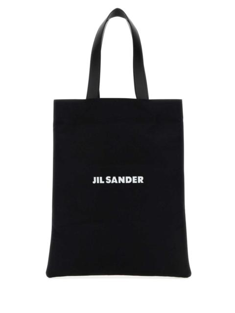 Jil Sander Jil Sander Men Black Canvas Medium Book Shopping Bag