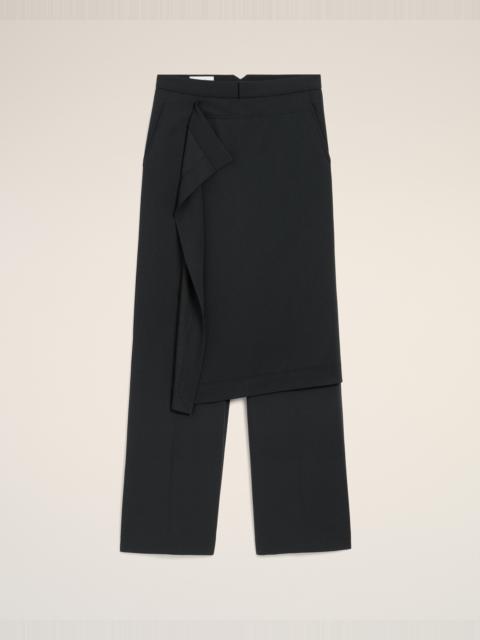 AMI Paris BLACK WOOL PANEL LARGE TROUSERS