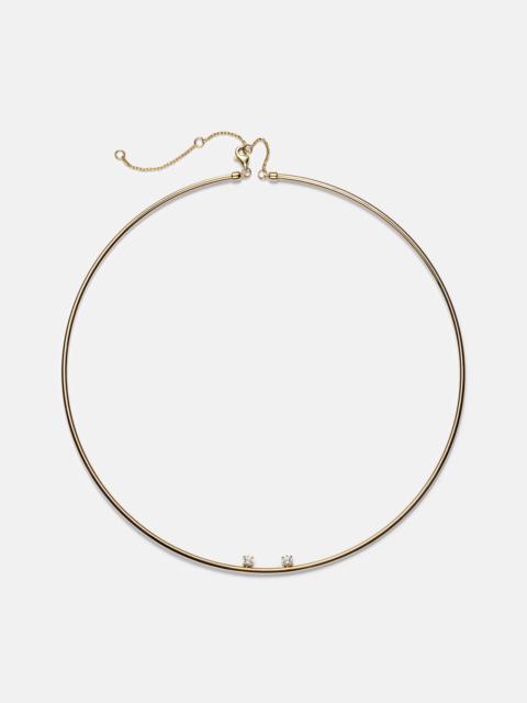 Yvonne Léon 9kt gold choker with diamonds