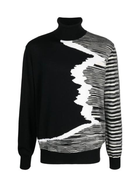 Missoni STRIPE-PATTERN ROLL-NECK JUMPER