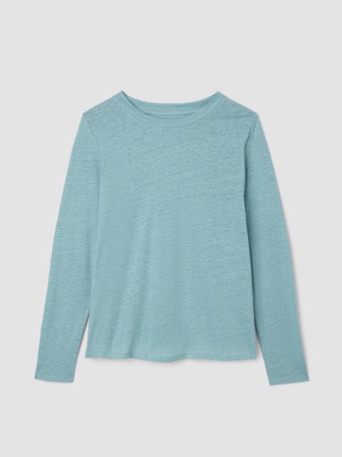 EILEEN FISHER Organic Linen Jersey Long-Sleeve Tee