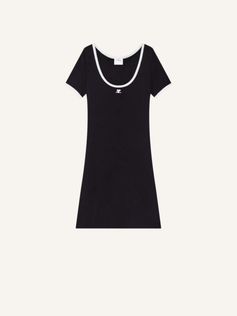 courrèges HOLISTIC CONTRAST MINI DRESS