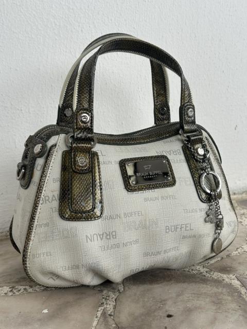 Other Designers Braun Buffel Mini Handle Beg Beige White