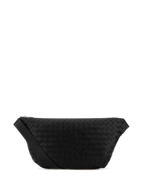 Bottega Veneta Bottega Veneta Men Black Leather Day Sling Crossbody Bag