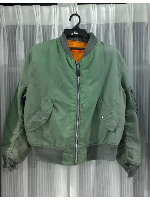 Other Designers Alpha Industries Bomber style Jacket Distress