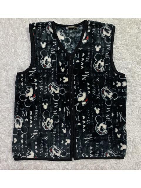 Other Designers Mickey Mouse Fullprint Sleeveless Fleece Jacket
