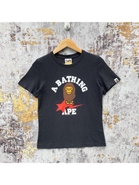 Vintage 2009 Bape Baby Milo STA Lion College Logo Shirt