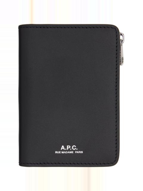 A.P.C. Black Stefan Zip Card Holder