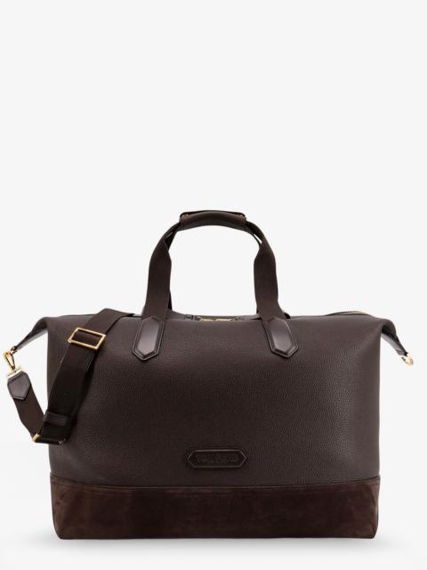 TOM FORD Tom Ford Leather Travel Bag With Suede Inserts