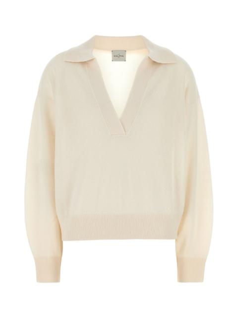 LE KASHA White cashmere oversize Jackson sweater