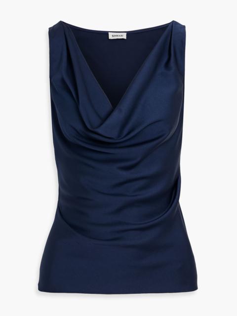 SIMKHAI Nubia draped satin top