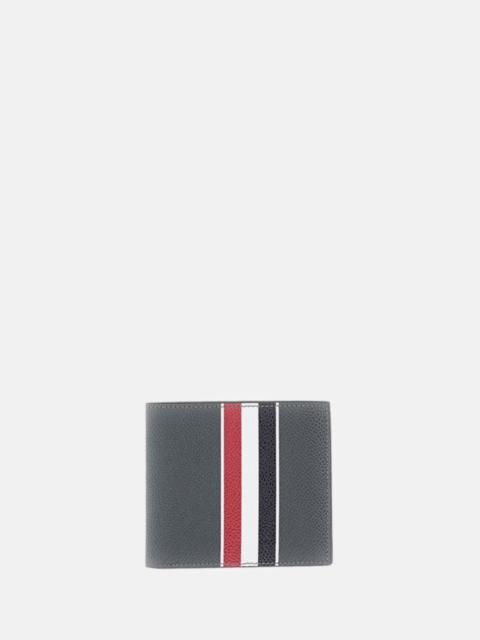 Thom Browne Thom Browne Men Billfold W/ Rwb Stripe In Pebble Grain Leather
